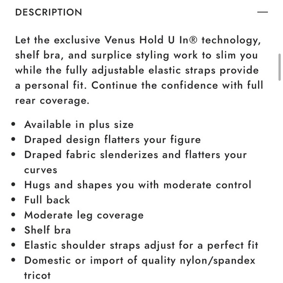 Venus Slimming Draped One Piece Swimsuit - Picture 4 of 13